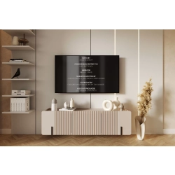 Szafka RTV Malmi 150 cm wisząca - kaszmir / czarny